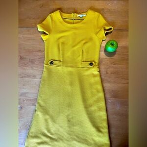 Boden Mustard Ribbed Dress